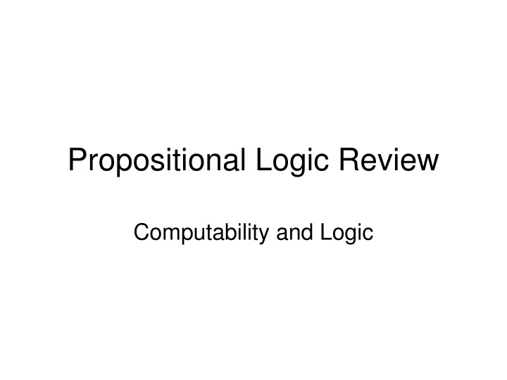 propositional logic review