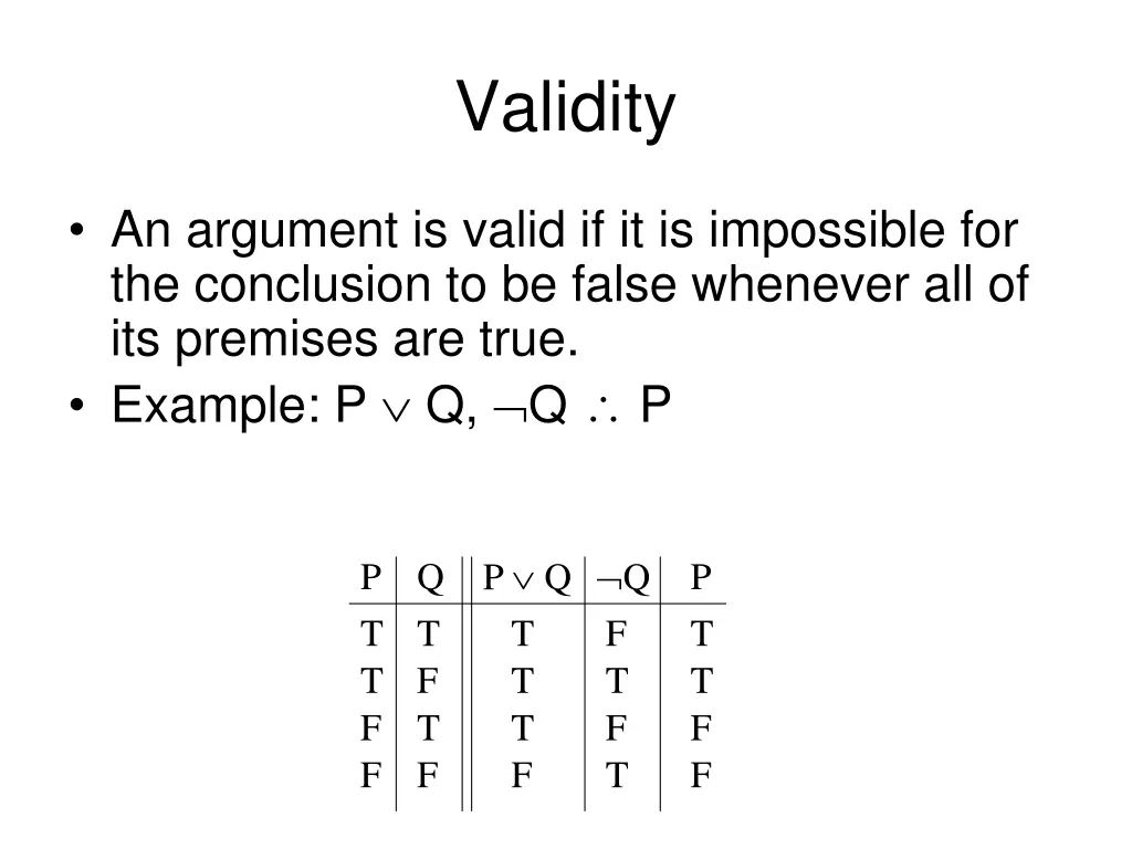 validity
