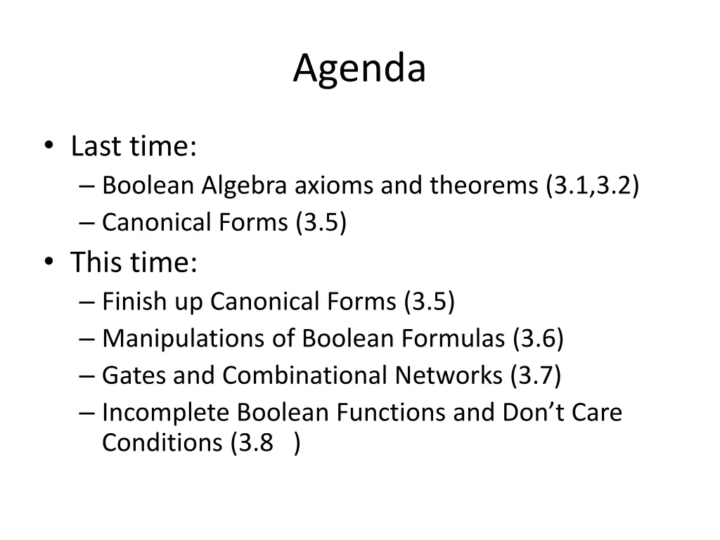 agenda