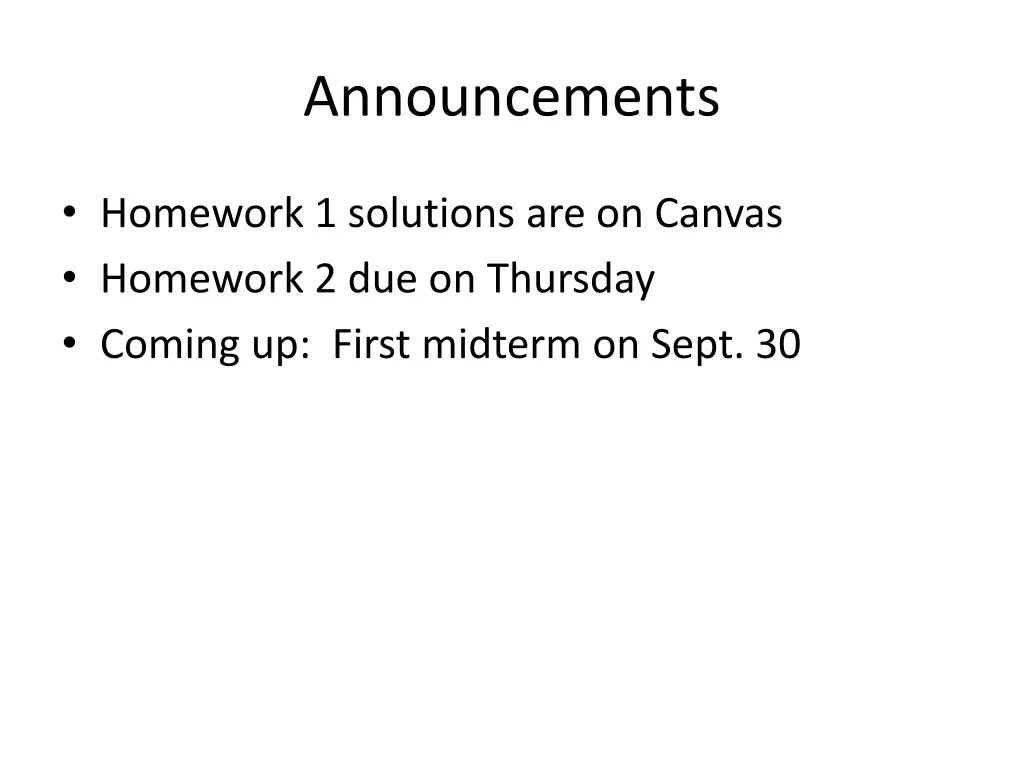 announcements