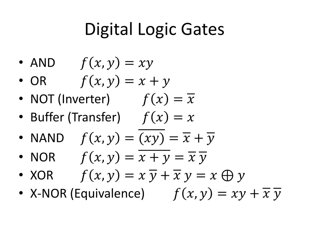 digital logic gates