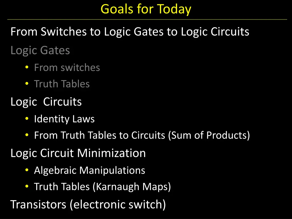 goals for today 1