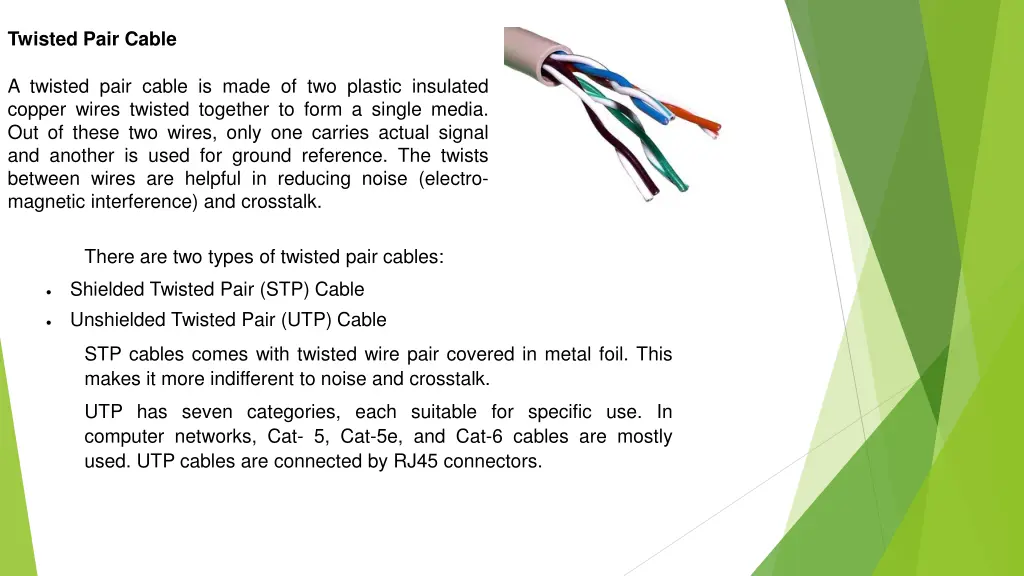 twisted pair cable