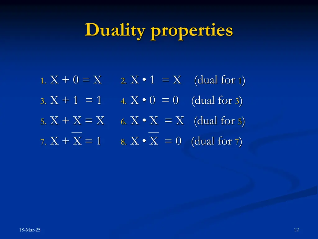 duality properties