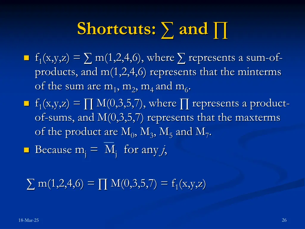 shortcuts and