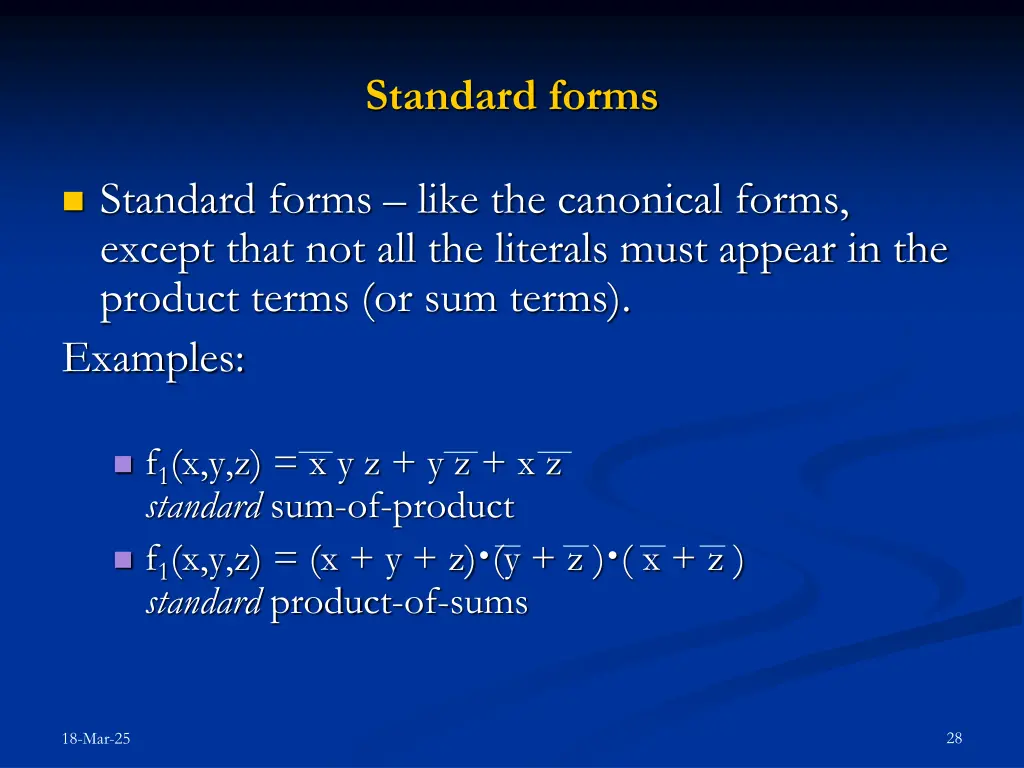 standard forms