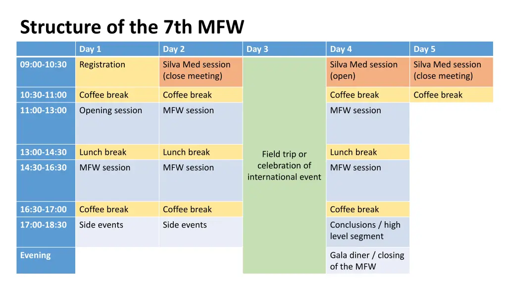 structure of the 7th mfw