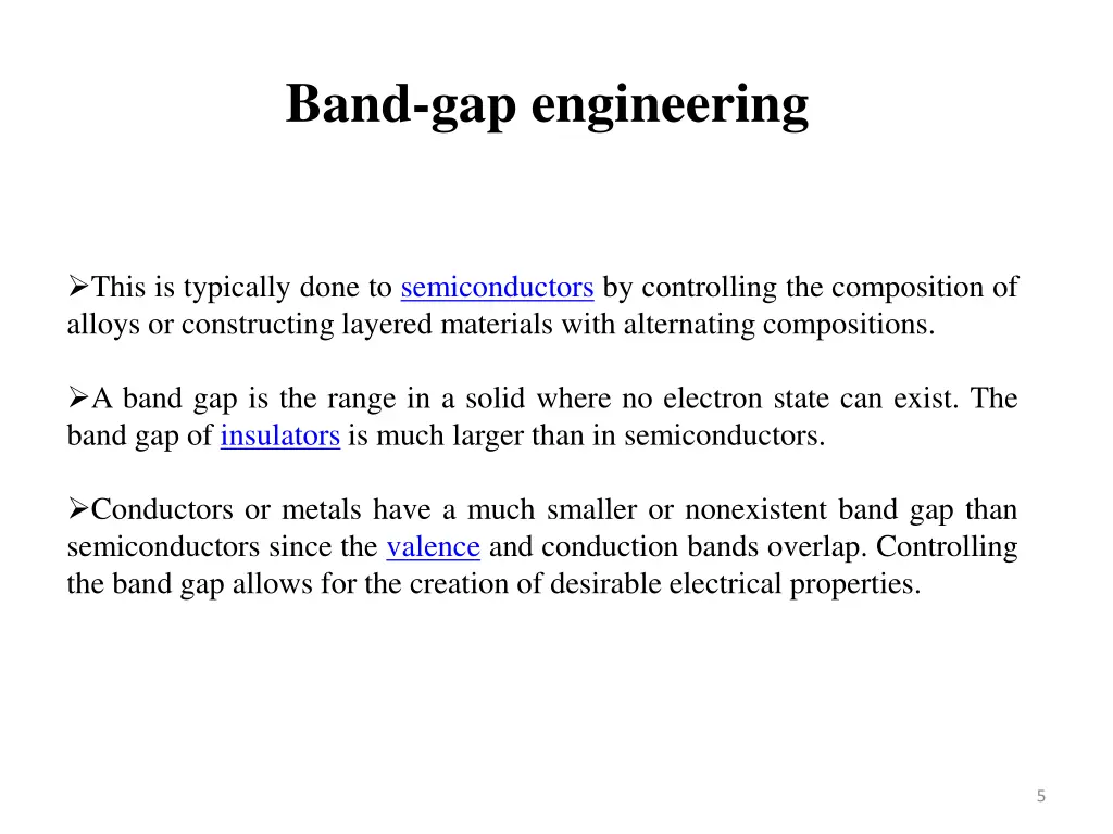 band gap engineering 2