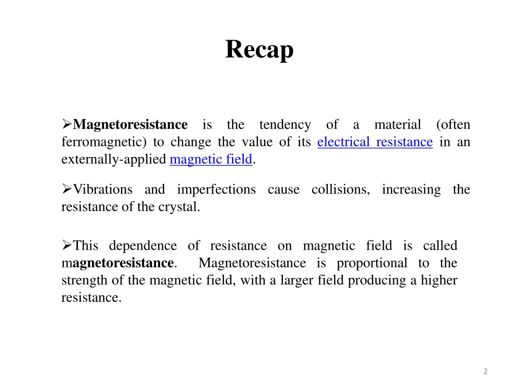recap