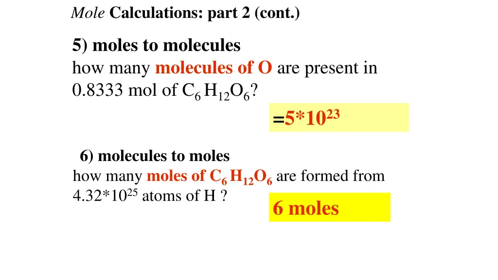mole calculations part 2 cont 1