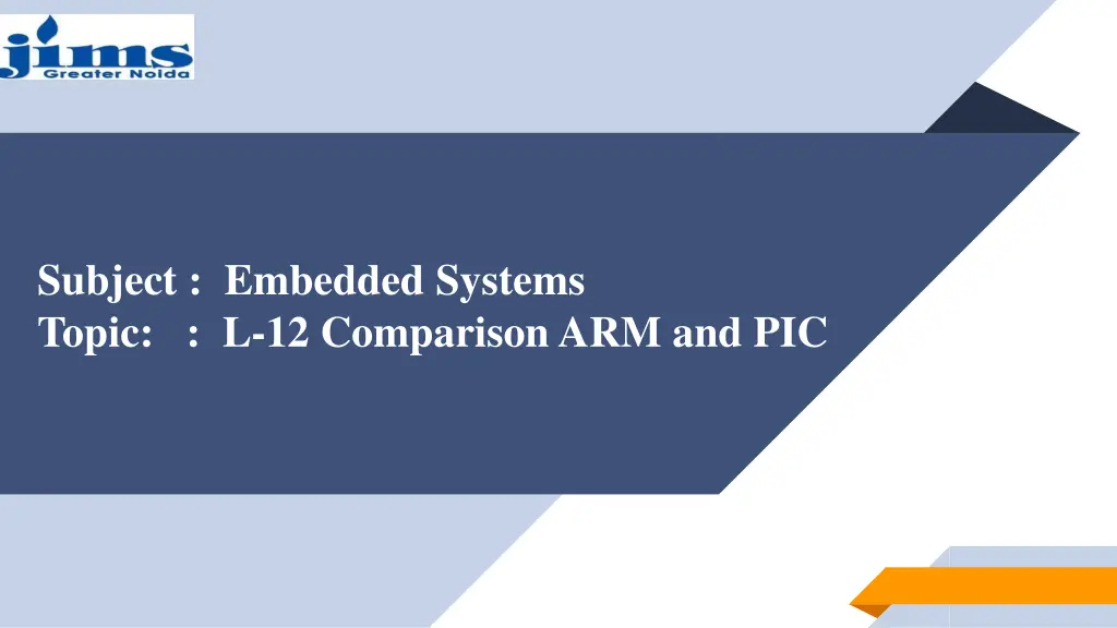 subject embedded systems topic l 12 comparison