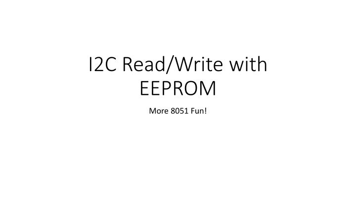 i2c read write with eeprom