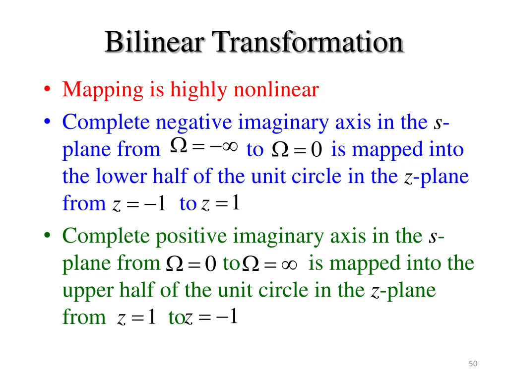 bilinear transformation 2