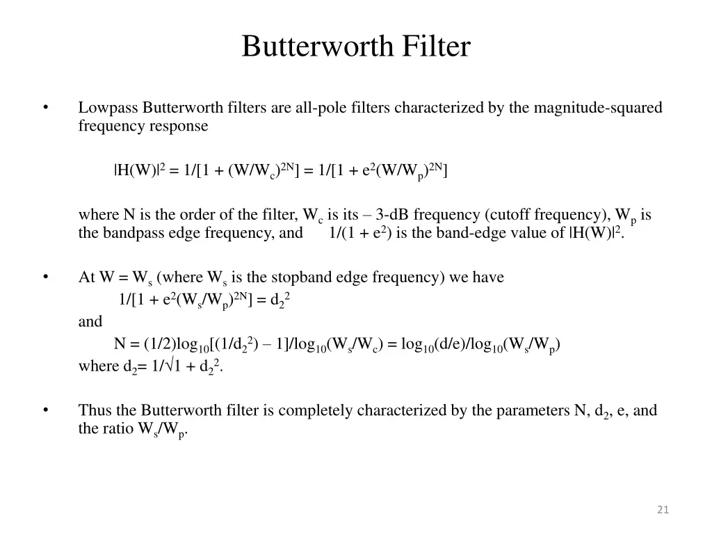 butterworth filter