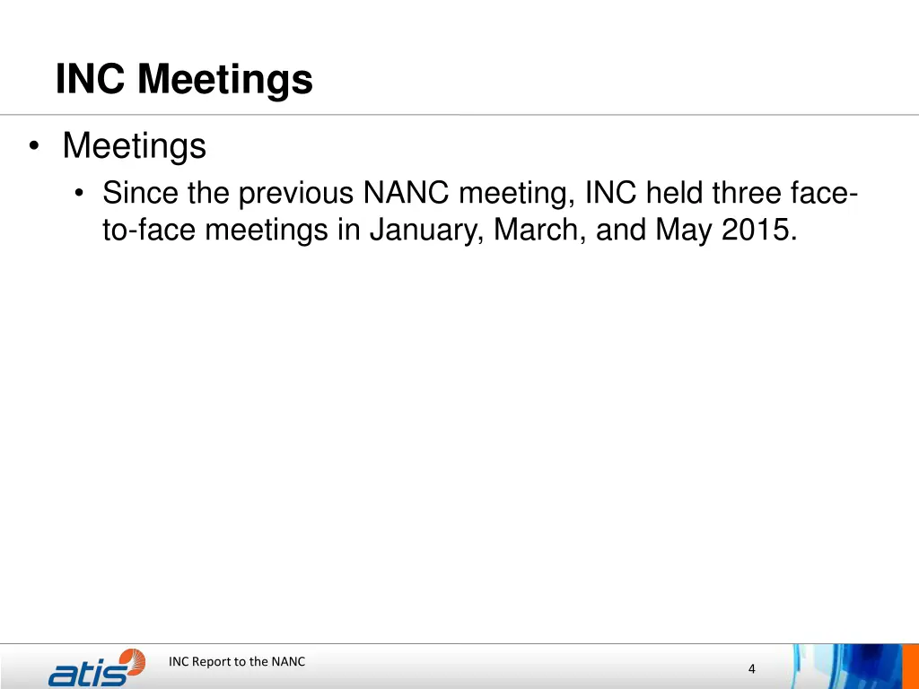 inc meetings