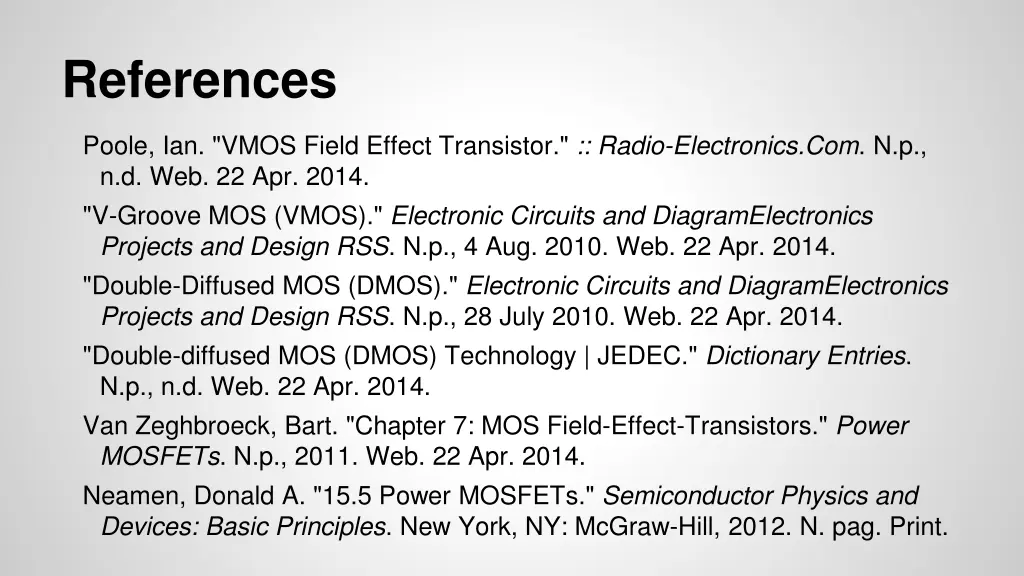 references