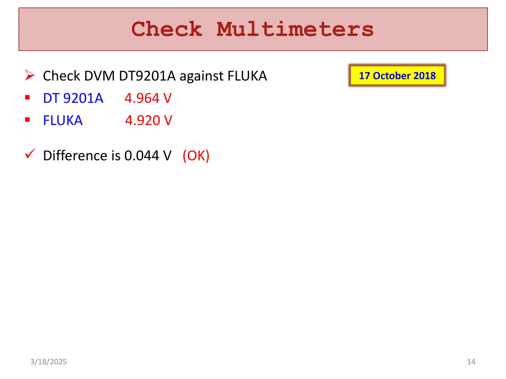 check multimeters