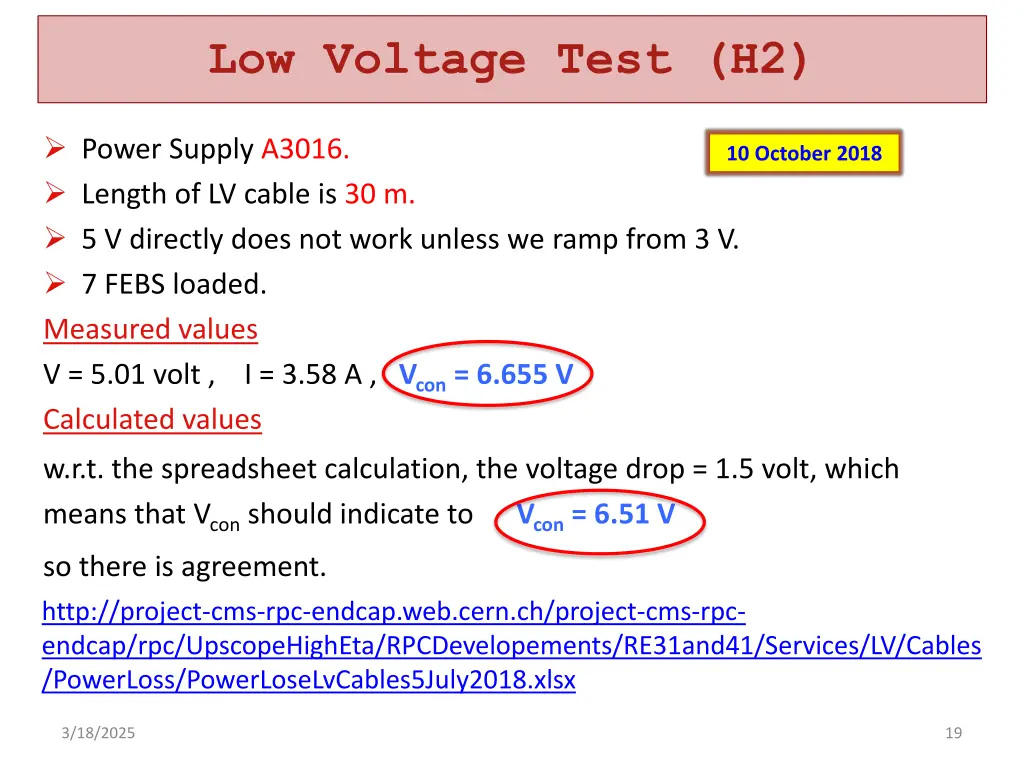 low voltage test h2