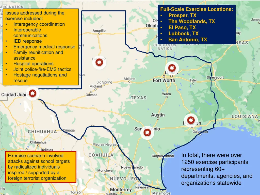 full scale exercise locations prosper