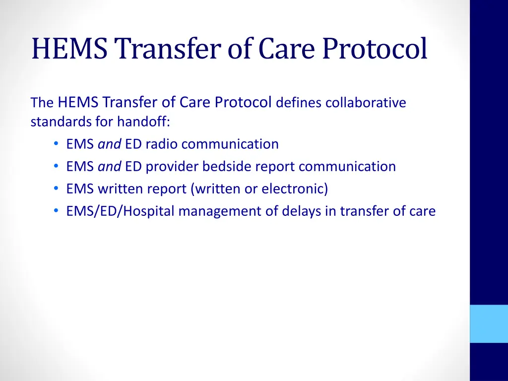 hems transfer of care protocol 1