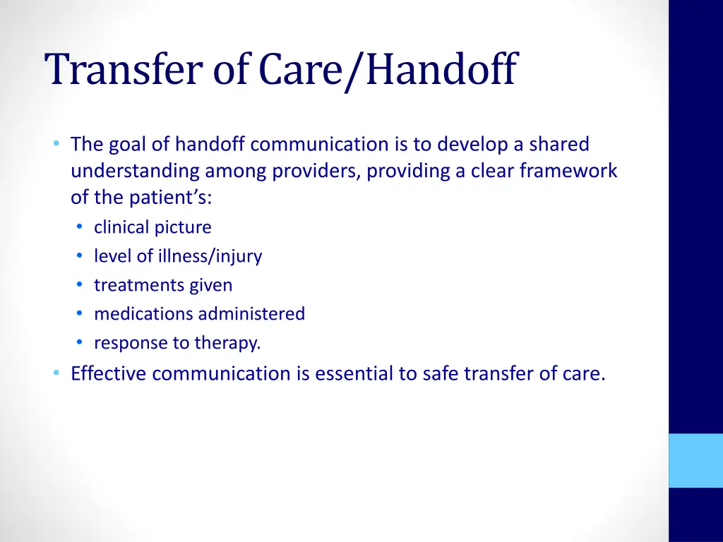 transfer of care handoff 1