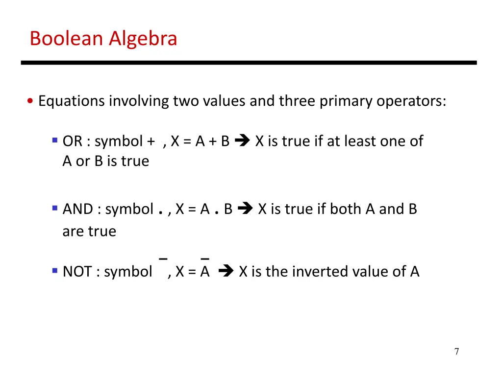 boolean algebra