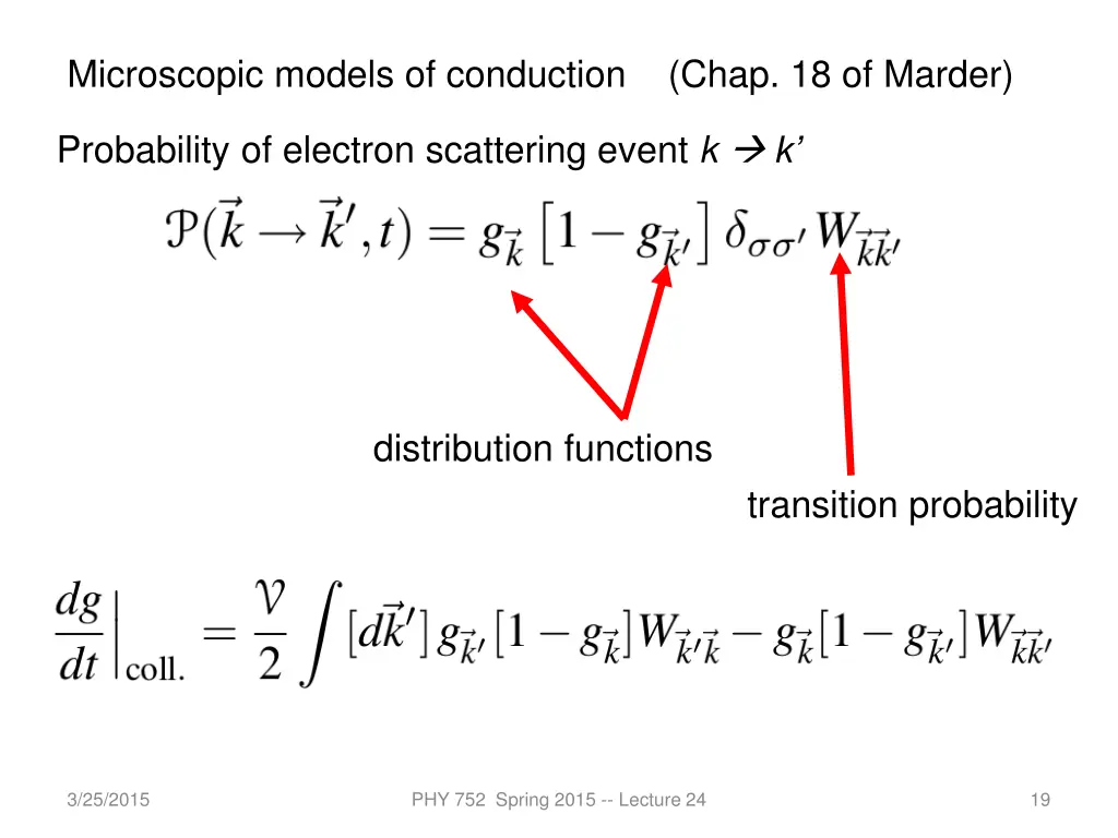 microscopic models of conduction chap 18 of marder