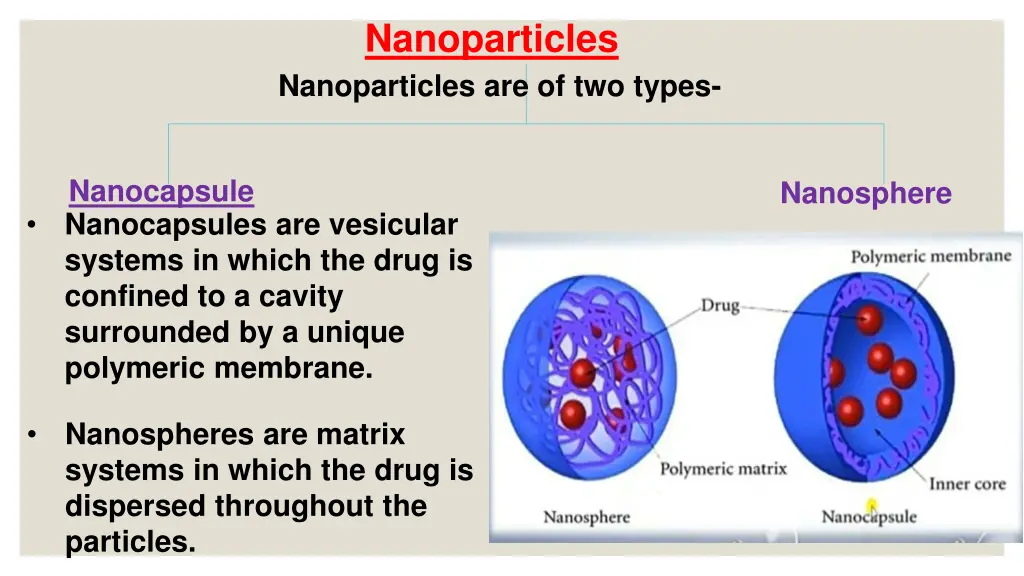 nanoparticles nanoparticles are of two types
