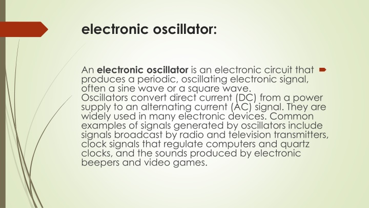 electronic oscillator