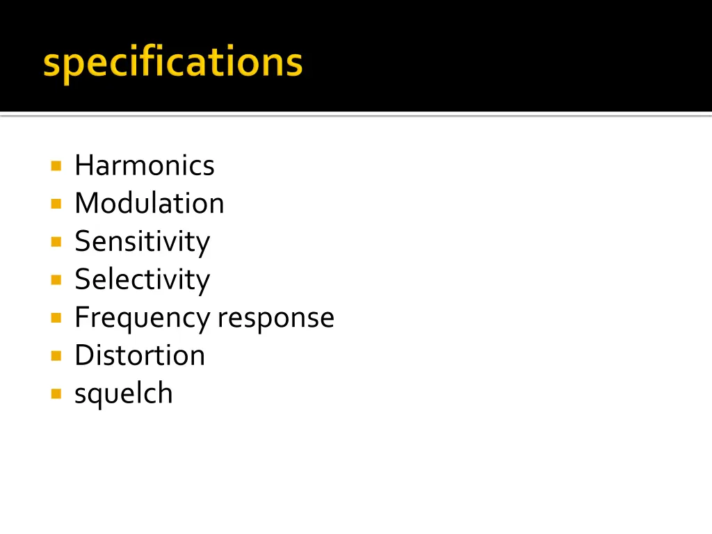 harmonics modulation sensitivity selectivity