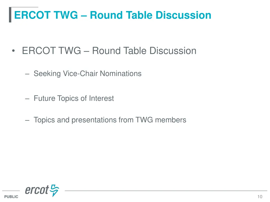 ercot twg round table discussion