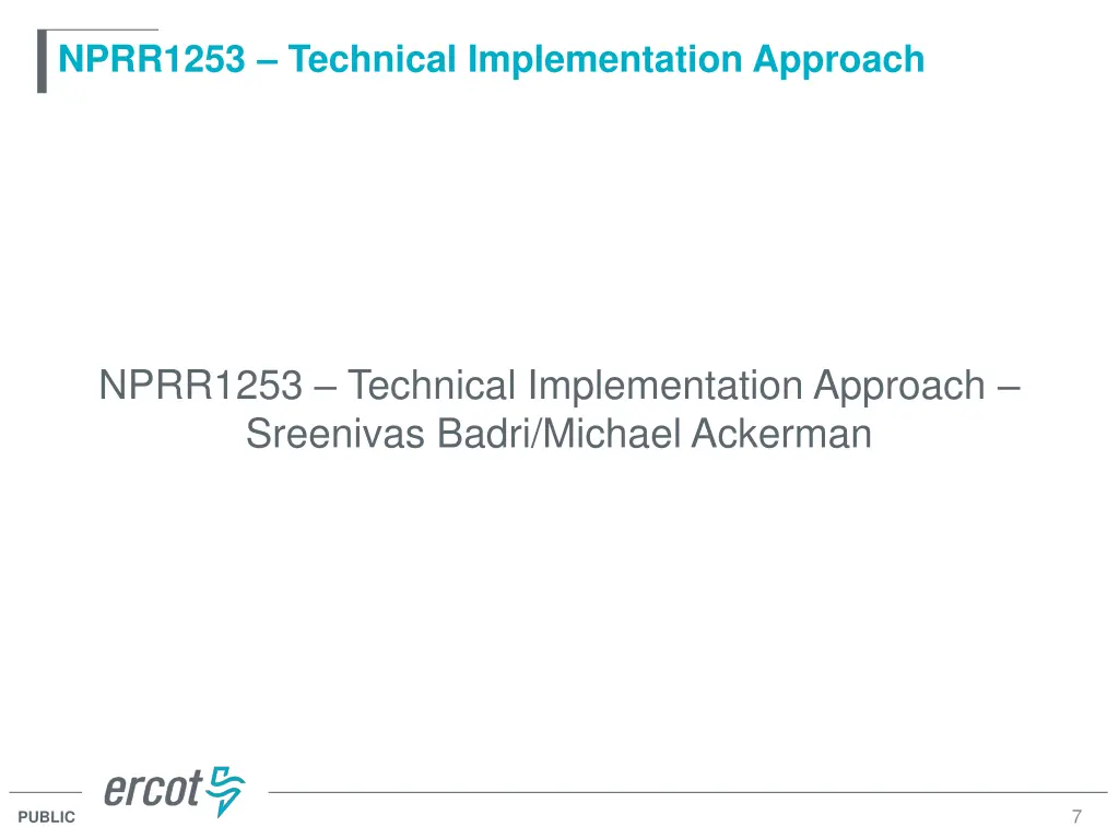 nprr1253 technical implementation approach