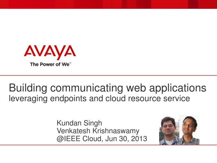 building communicating web applications