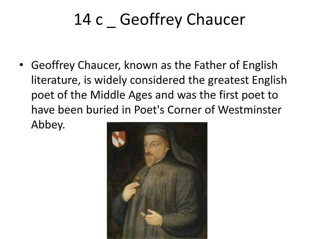 14 c geoffrey chaucer
