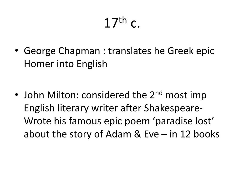 17 th c