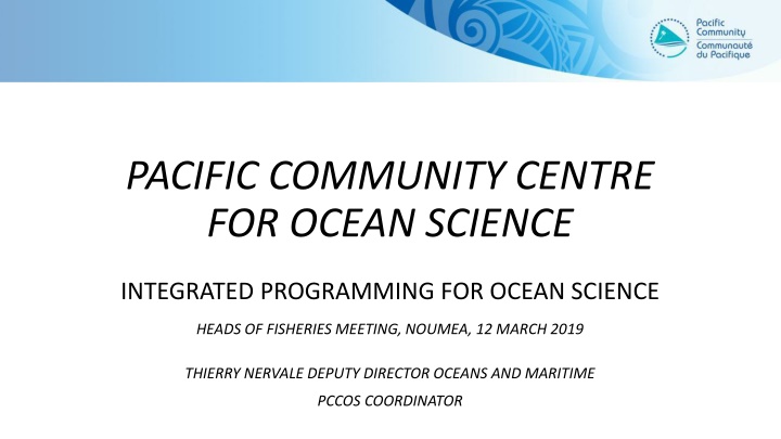 pacific community centre for ocean science
