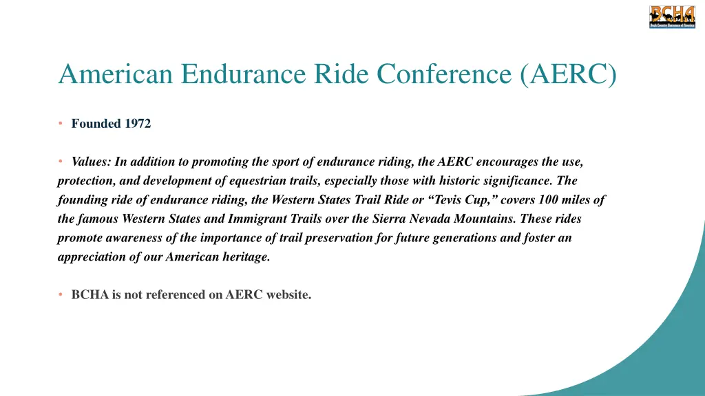 american endurance ride conference aerc
