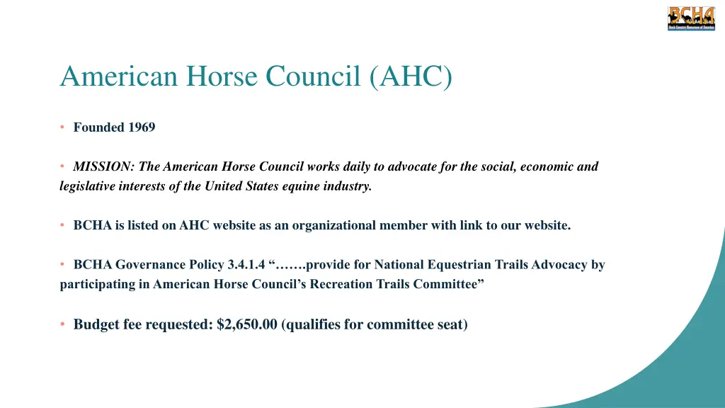 american horse council ahc