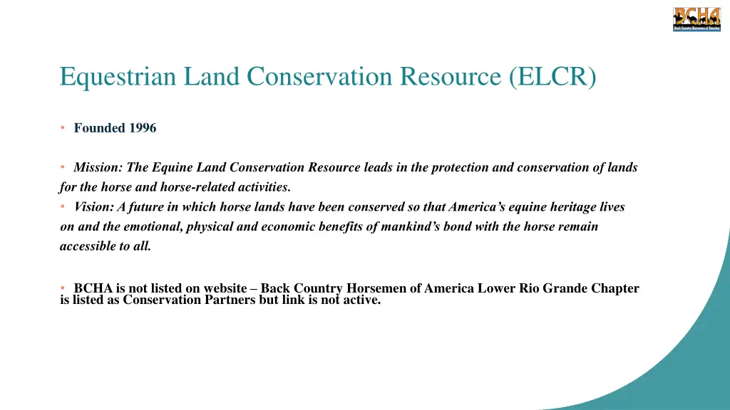 equestrian land conservation resource elcr