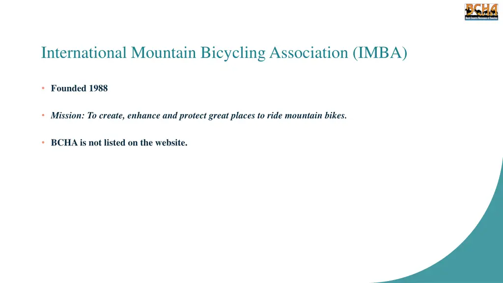 international mountain bicycling association imba