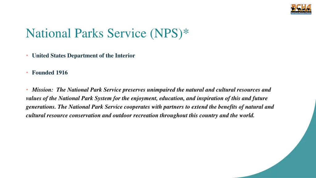 national parks service nps