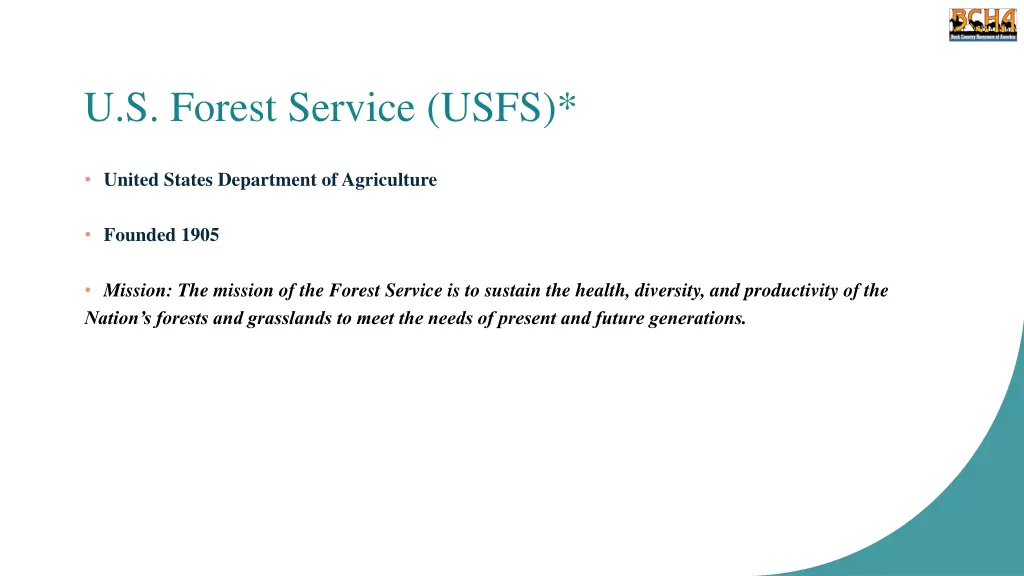 u s forest service usfs