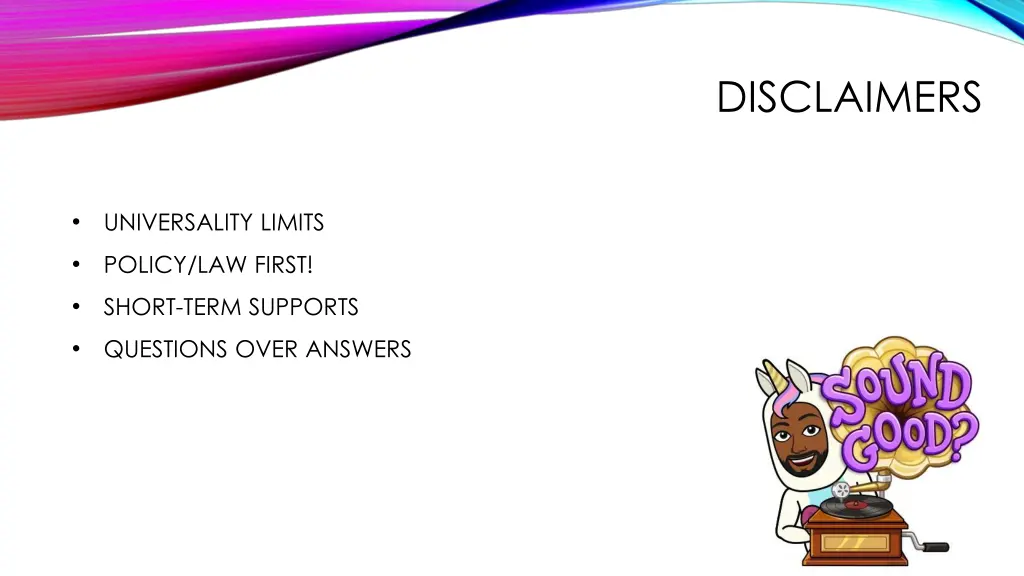 disclaimers