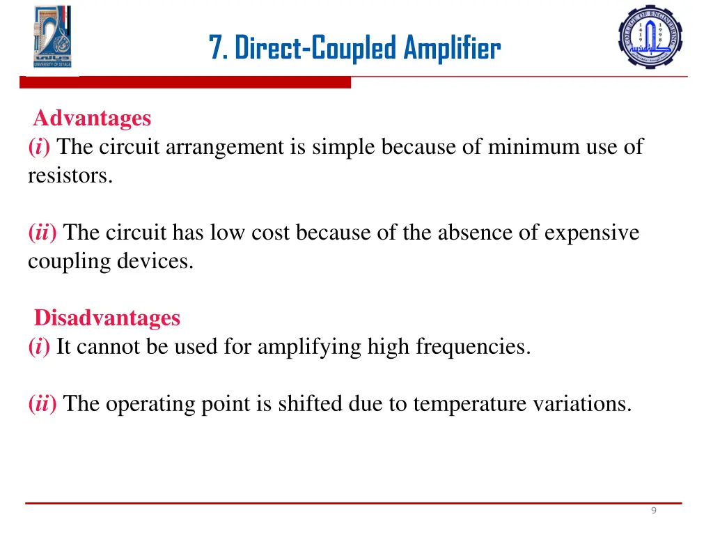 7 direct coupled amplifier 5