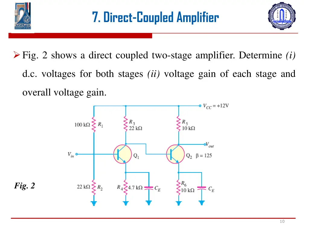 7 direct coupled amplifier 6