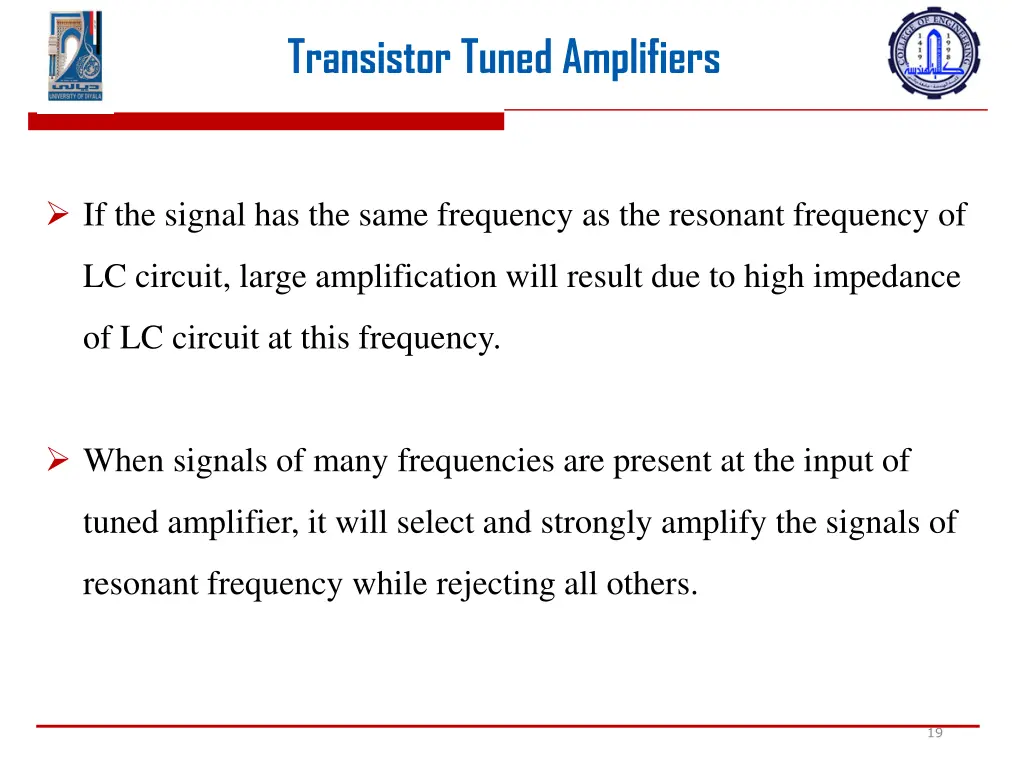 transistor tuned amplifiers 4