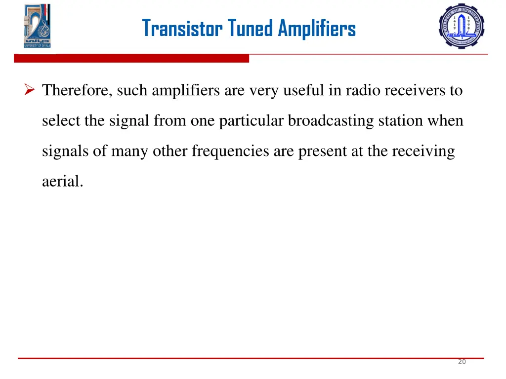 transistor tuned amplifiers 5