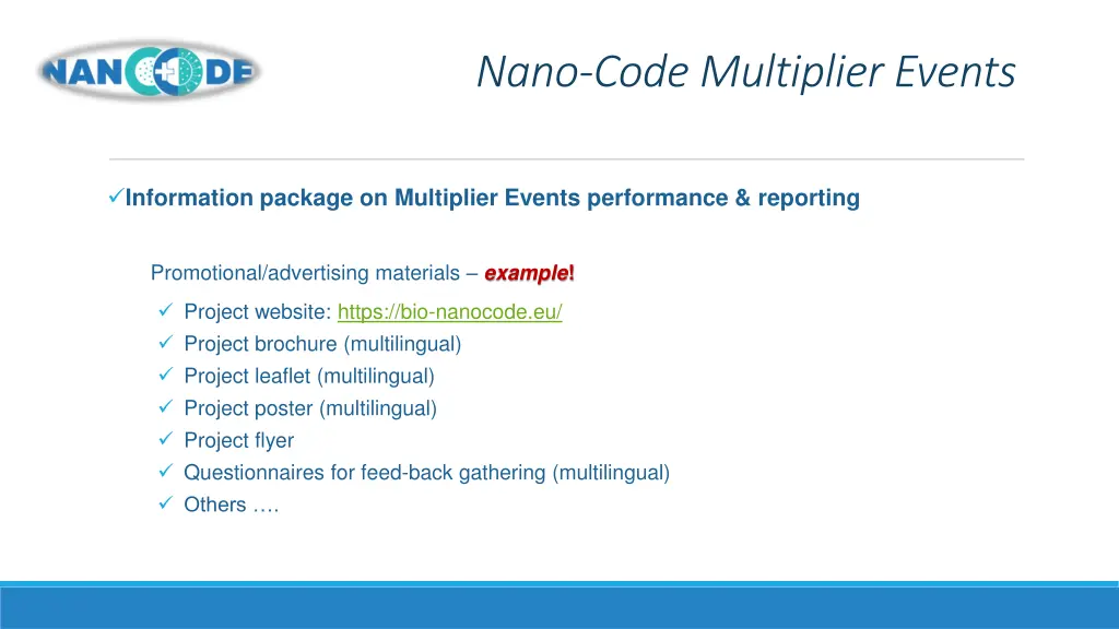 nano code multiplier events 14