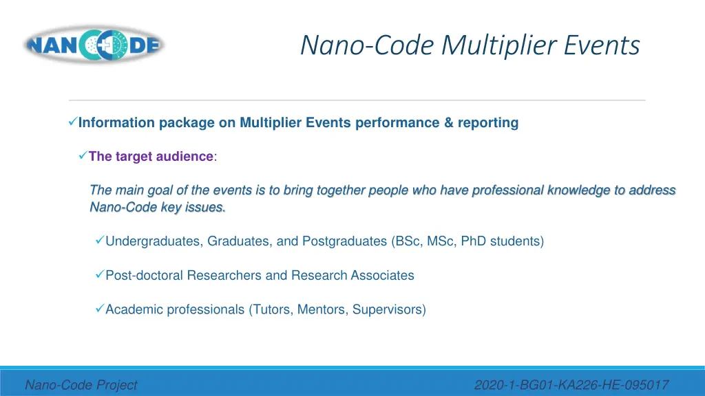 nano code multiplier events 7