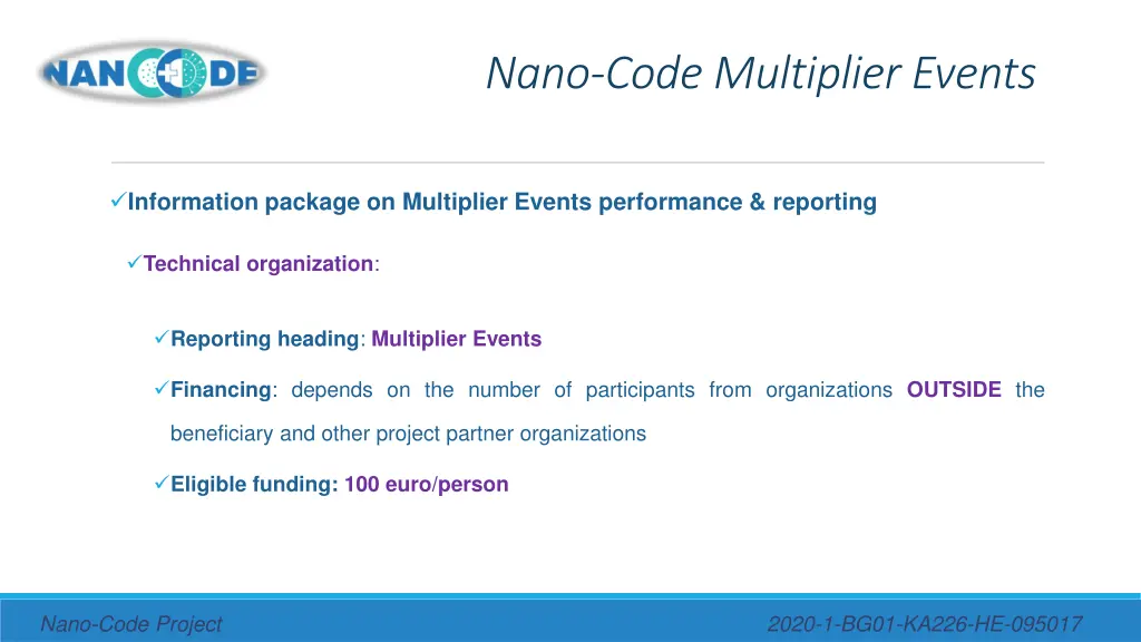 nano code multiplier events 9